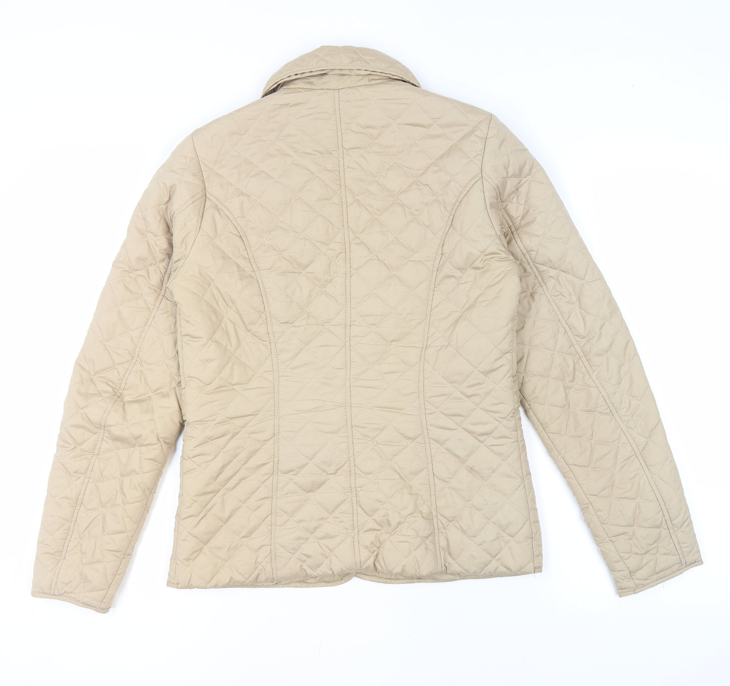 Dorothy Perkins Women Beige Quilted Jacket Size 8