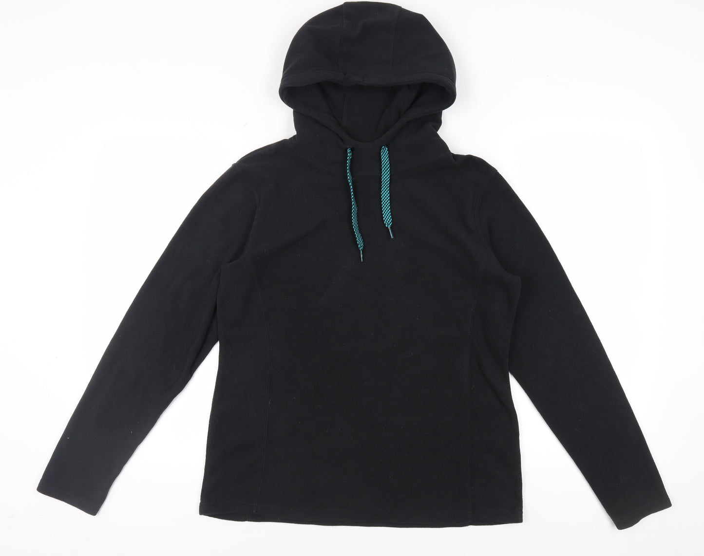 Mountain Warehouse Women's Black Fleece Hooded Jacket, Size 14