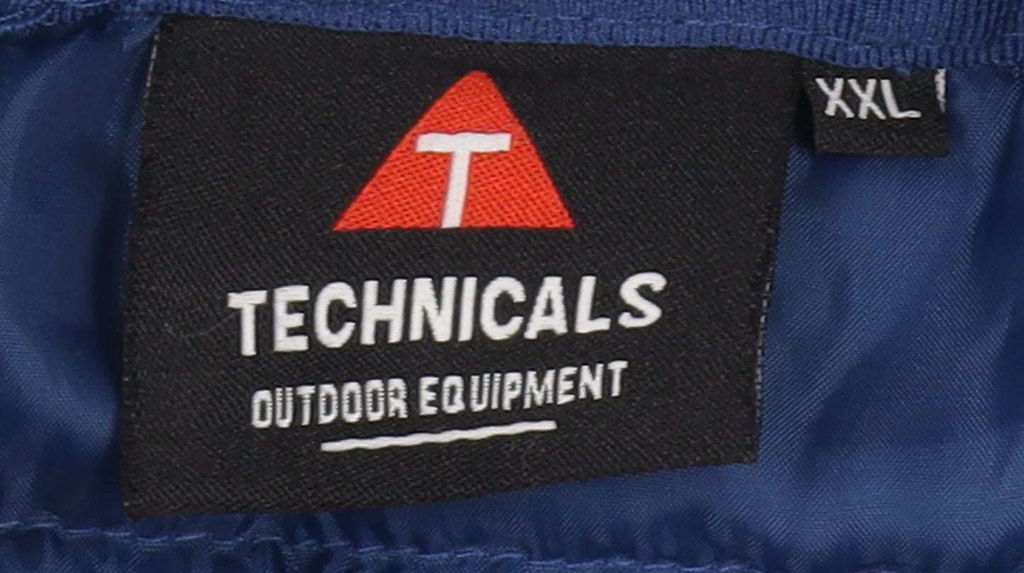 Technicals Men's Blue Puffer Jacket 2XL, Casual Outdoor