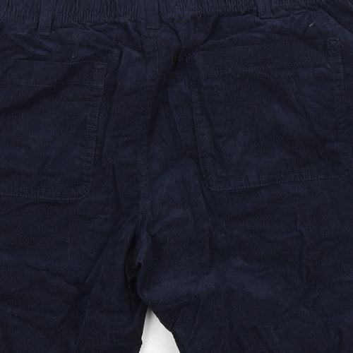 Marks and Spencer Mens Blue Cotton Chino Shorts Size L L9 in Regular Zip