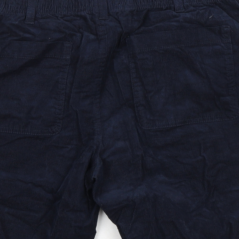 Marks and Spencer Mens Blue Cotton Chino Shorts Size L L9 in Regular Zip