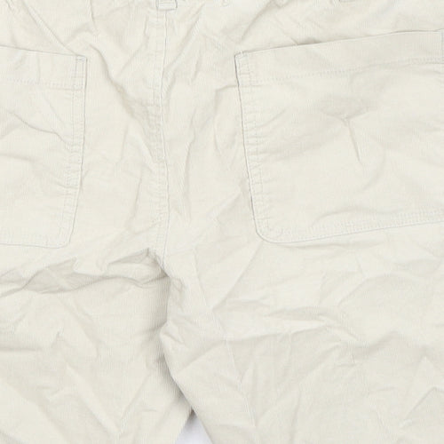 Marks and Spencer Mens Beige Cotton Chino Shorts Size 2XL L9 in Regular Zip