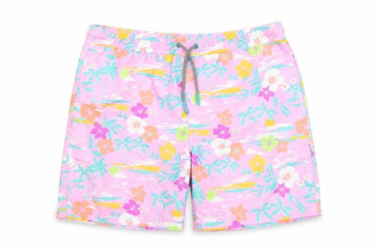Marks and Spencer Girls Purple Floral 100% Polyester Bermuda Shorts Size 12-13 Years L6 in Regular Tie