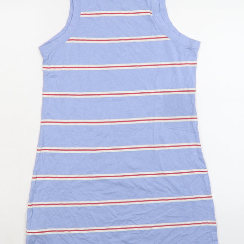 Marks and Spencer Womens Blue Striped Cotton Cami Nightshirt Size M