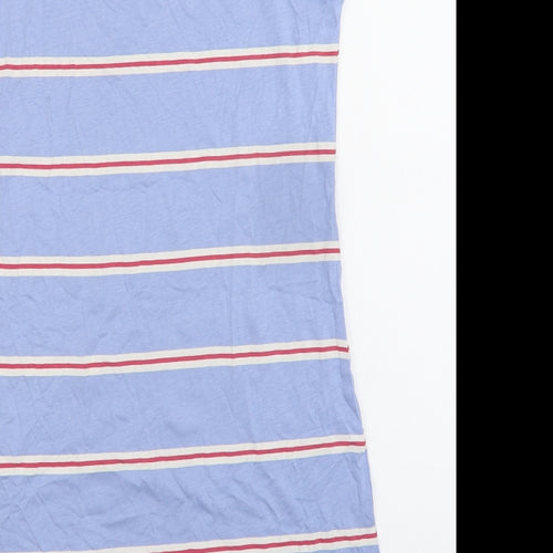 Marks and Spencer Womens Blue Striped Cotton Cami Nightshirt Size M