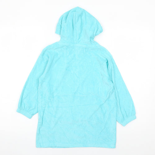 Marks and Spencer Girls Blue Cotton Pullover Hoodie Size 5-6 Years Pullover - Beach Hoodie