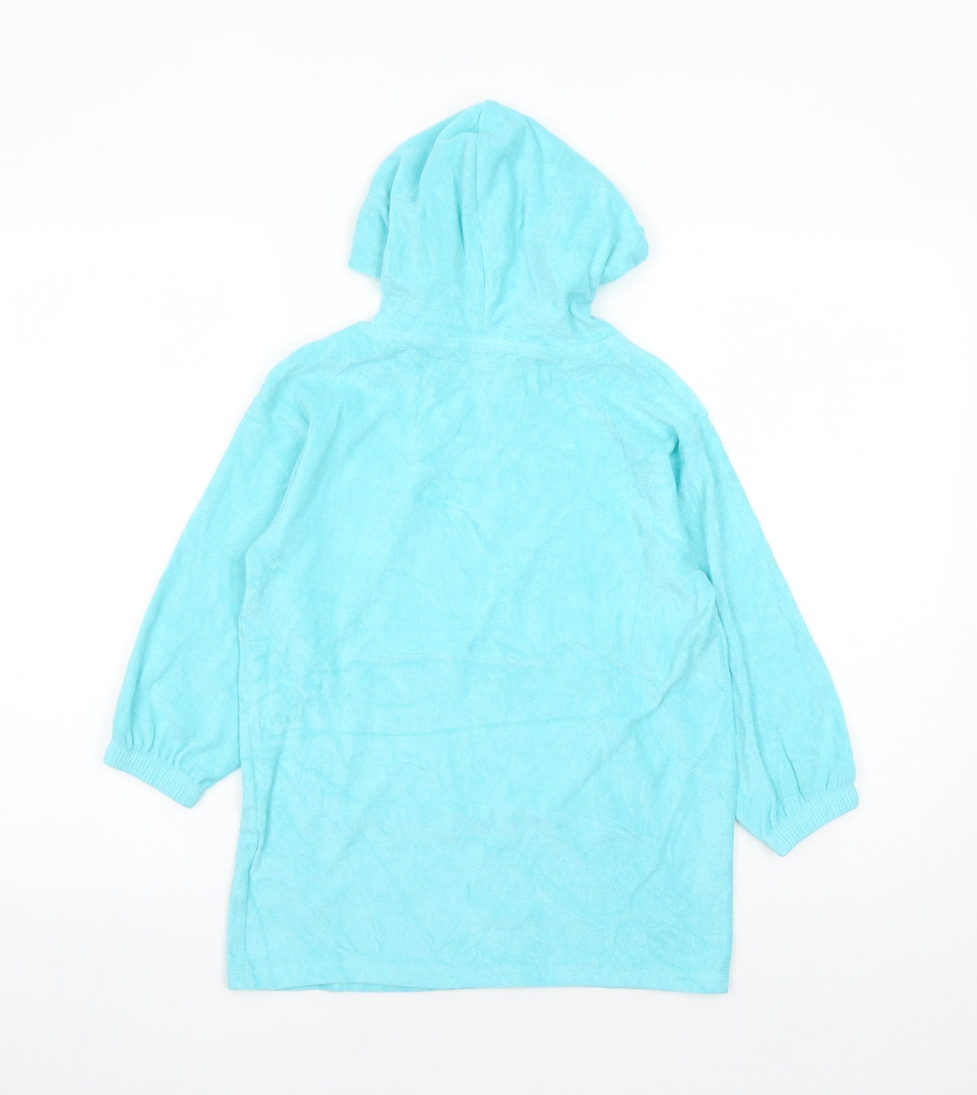 Marks and Spencer Girls Blue Cotton Pullover Hoodie Size 5-6 Years Pullover - Beach Hoodie