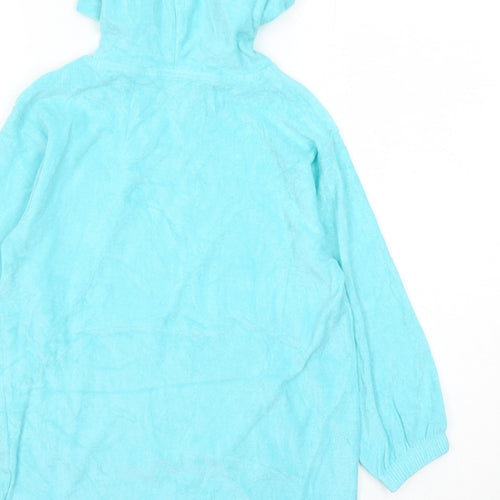 Marks and Spencer Girls Blue Cotton Pullover Hoodie Size 5-6 Years Pullover - Beach Hoodie