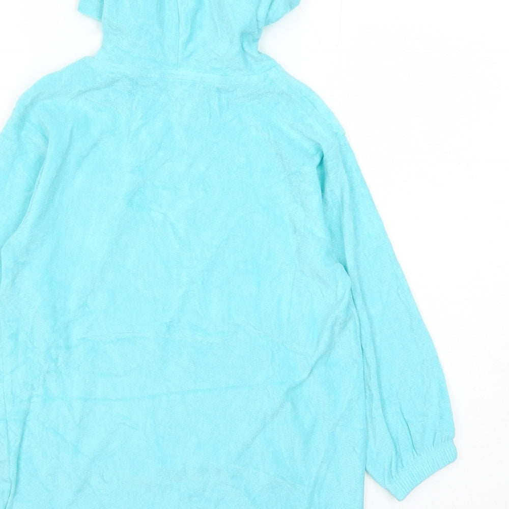 Marks and Spencer Girls Blue Cotton Pullover Hoodie Size 5-6 Years Pullover - Beach Hoodie