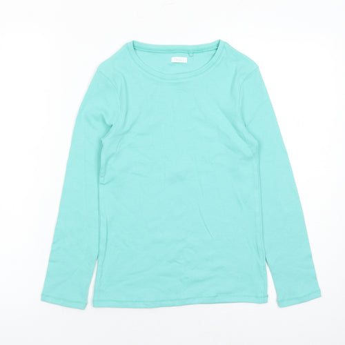 NEXT Girls Blue Cotton Basic Casual Size 11 Years Round Neck Pullover
