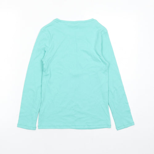 NEXT Girls Blue Cotton Basic Casual Size 11 Years Round Neck Pullover