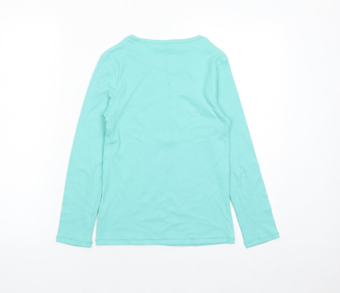 NEXT Girls Blue Cotton Basic Casual Size 11 Years Round Neck Pullover
