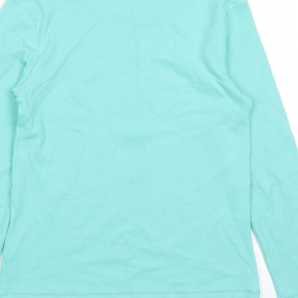 NEXT Girls Blue Cotton Basic Casual Size 11 Years Round Neck Pullover