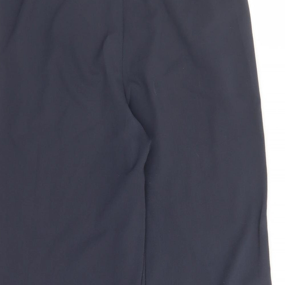 H&M Womens Blue Polyester Cropped Trousers Size 6 L22 in Regular - Elasticated Waist