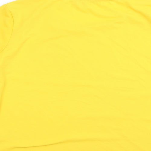 Per Una Womens Yellow Polyester Basic Blouse Size 14 Round Neck