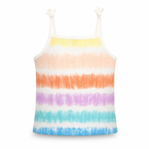 Marks and Spencer Girls Multicoloured Cotton Camisole Tank Size 4-5 Years Square Neck Pullover - Tie Dye Effect