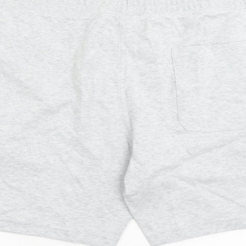 Autograph Mens Grey Cotton Sweat Shorts Size 3XL L8 in Regular Drawstring - Elasticated Waist Pockets