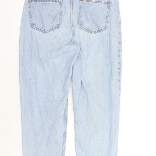 Denim & Co. Womens Blue Cotton Straight Jeans Size 10 L29 in Regular Zip - Pockets