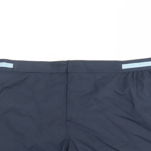 Autograph Mens Blue Polyester Sweat Shorts Size 3XL L6 in Regular Zip - Elasticated Waist Swim Shorts Pockets