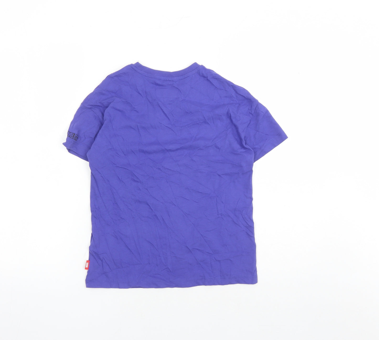 Marks and Spencer Girls Purple Cotton Basic T-Shirt Size 10-11 Years Crew Neck Pullover - Marvel