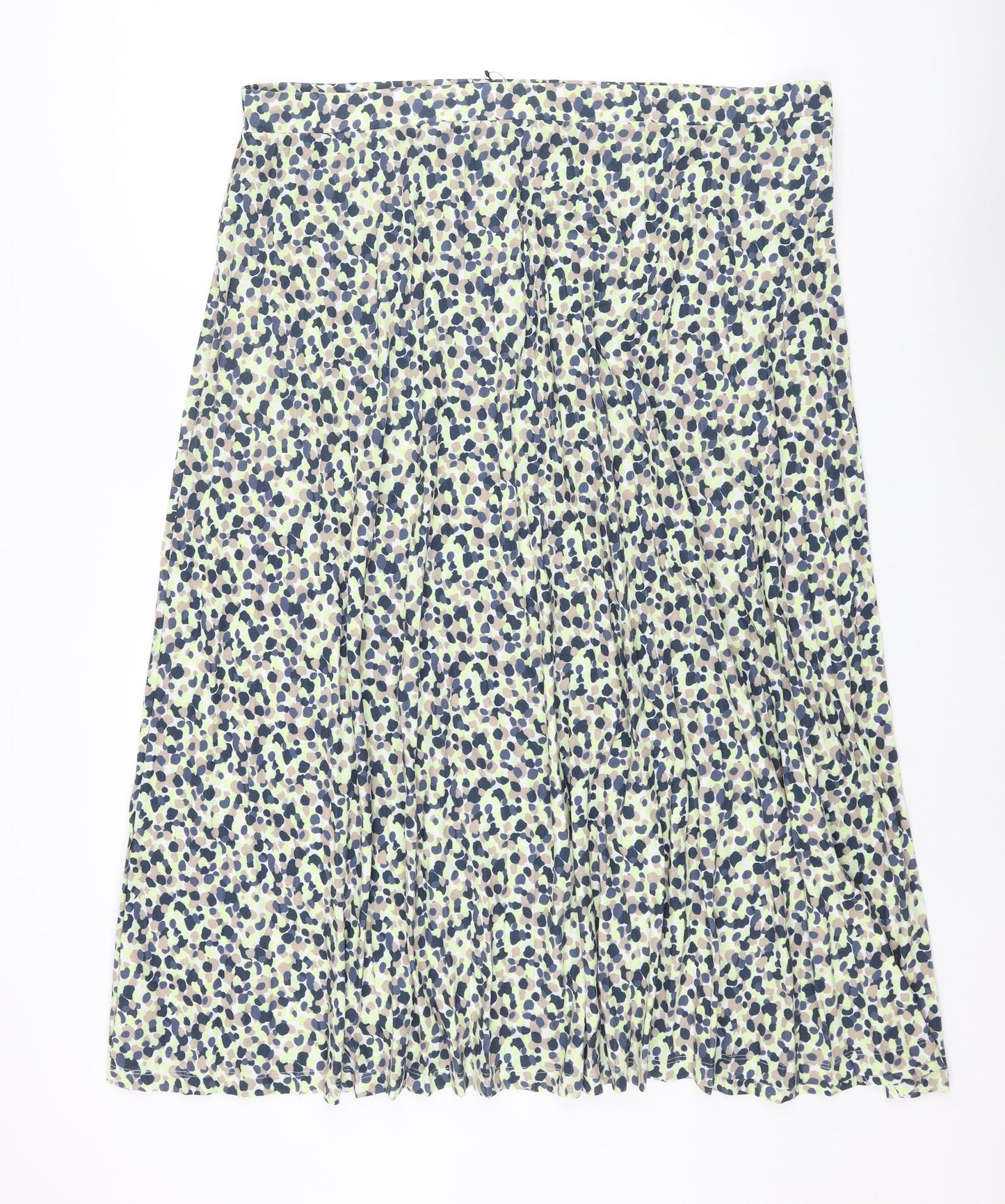 Marks and Spencer Womens Multicoloured Geometric Polyester A-Line Skirt Size 24