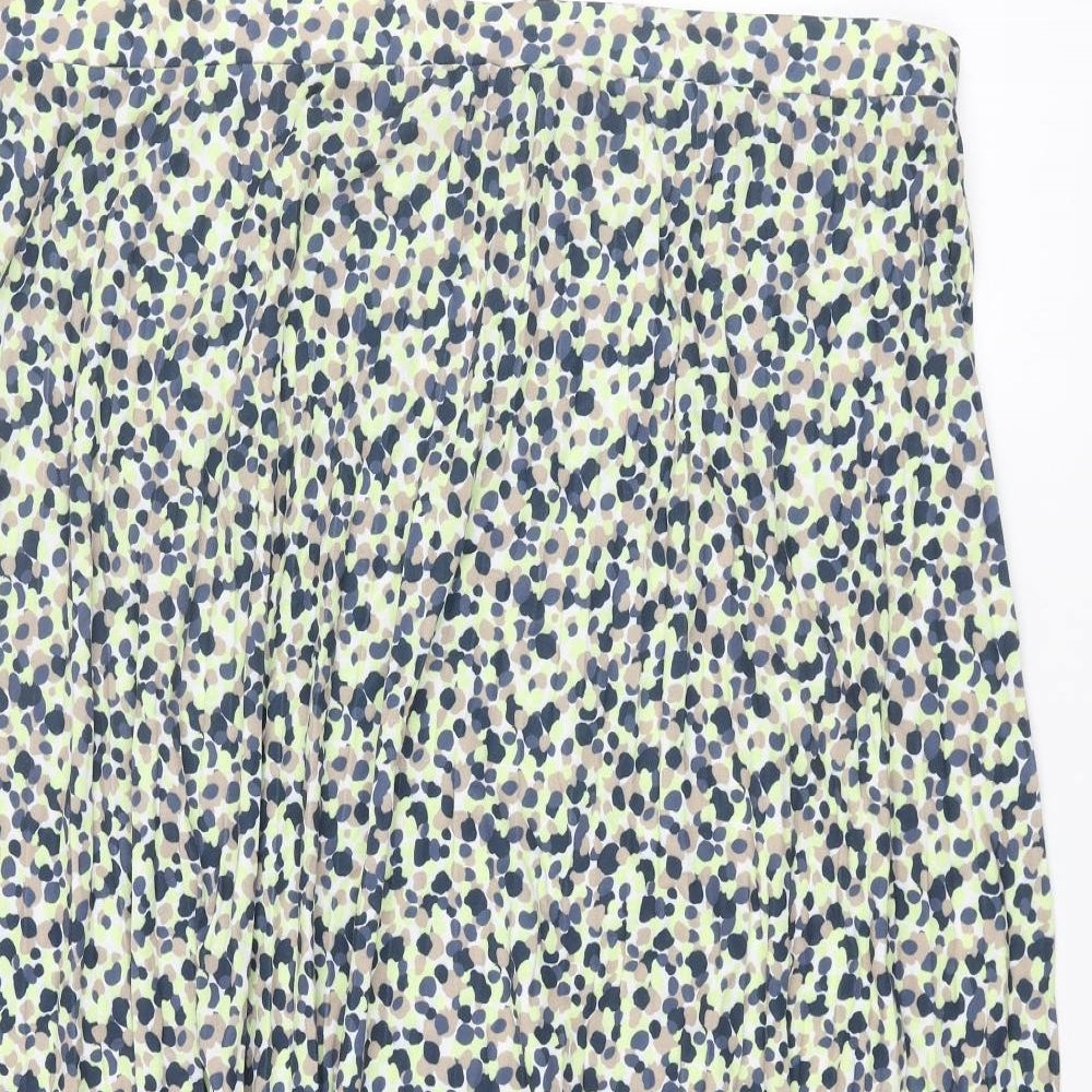 Marks and Spencer Womens Multicoloured Geometric Polyester A-Line Skirt Size 24