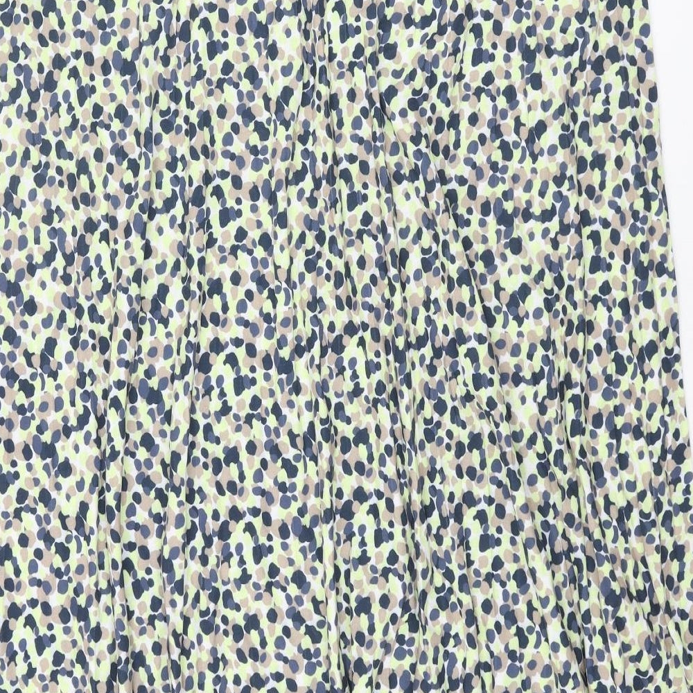 Marks and Spencer Womens Multicoloured Geometric Polyester A-Line Skirt Size 24