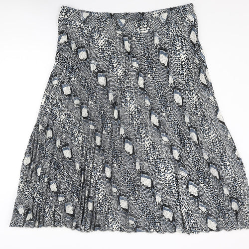Marks and Spencer Womens Multicoloured Animal Print Polyester Pleated Skirt Size 22 - Snake Print