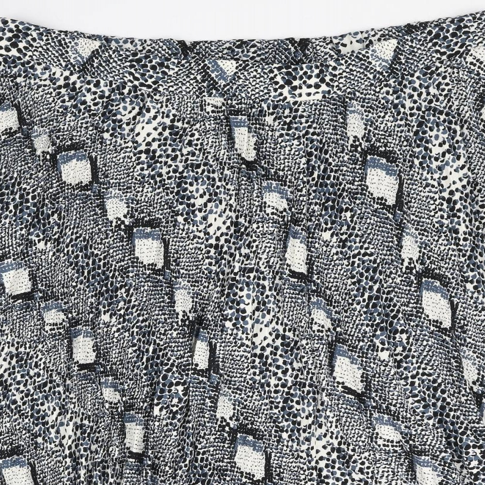 Marks and Spencer Womens Multicoloured Animal Print Polyester Pleated Skirt Size 22 - Snake Print