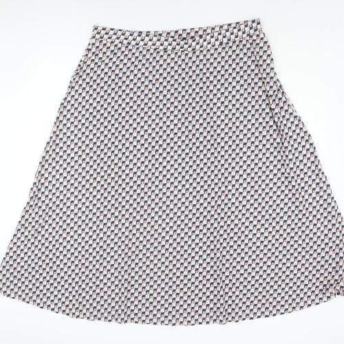 Marks and Spencer Womens Multicoloured Geometric Polyester A-Line Skirt Size 20