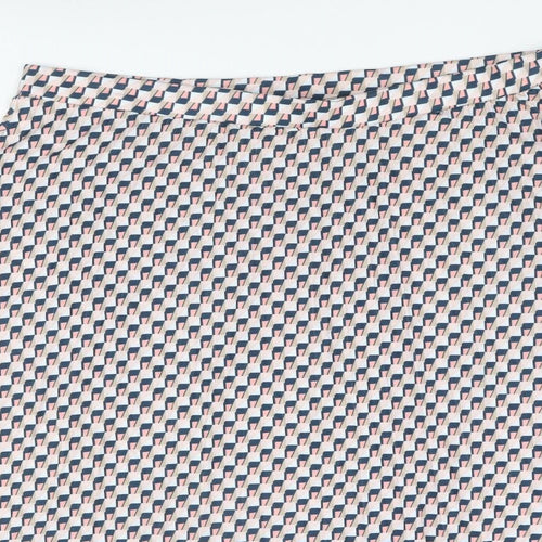 Marks and Spencer Womens Multicoloured Geometric Polyester A-Line Skirt Size 20