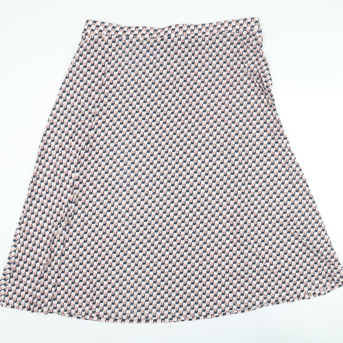 Marks and Spencer Womens Multicoloured Geometric Polyester A-Line Skirt Size 24