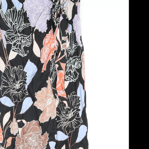Autograph Womens Multicoloured Floral Viscose Wrap Skirt Size 8 Zip