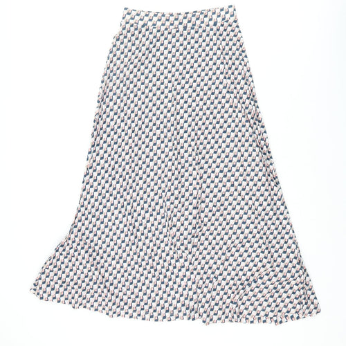 Marks and Spencer Womens Multicoloured Geometric Polyester A-Line Skirt Size 6