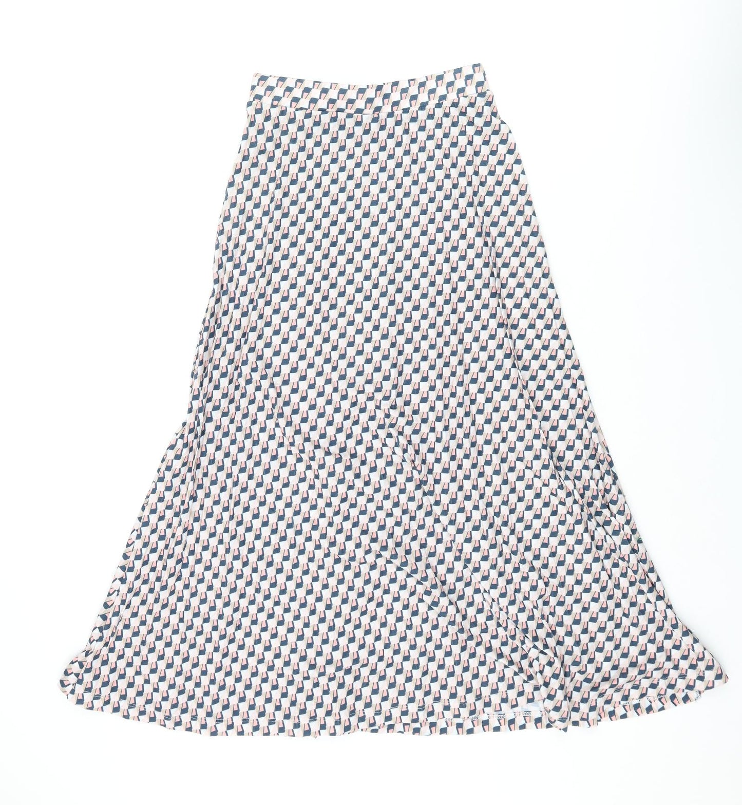 Marks and Spencer Womens Multicoloured Geometric Polyester A-Line Skirt Size 6
