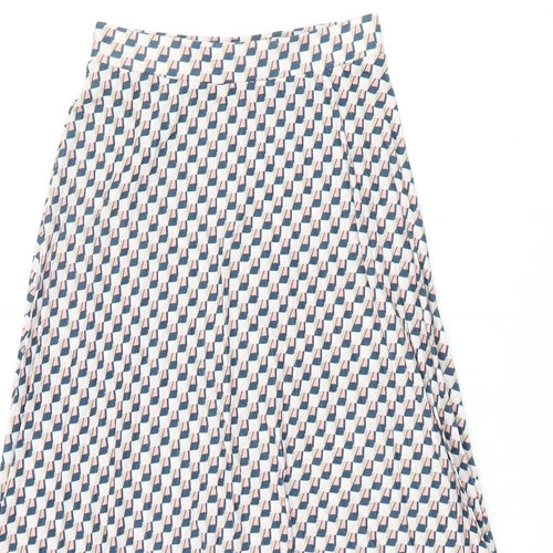 Marks and Spencer Womens Multicoloured Geometric Polyester A-Line Skirt Size 6