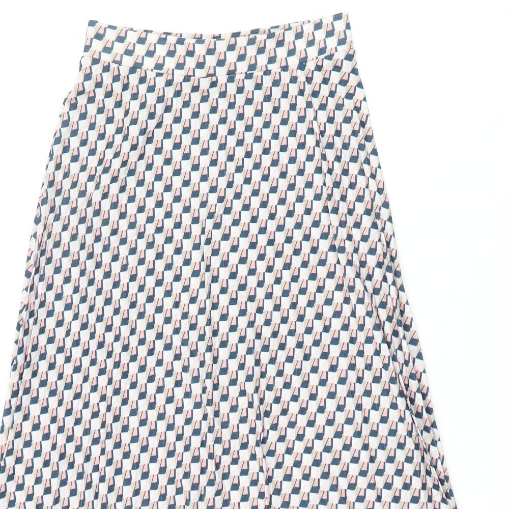 Marks and Spencer Womens Multicoloured Geometric Polyester A-Line Skirt Size 6