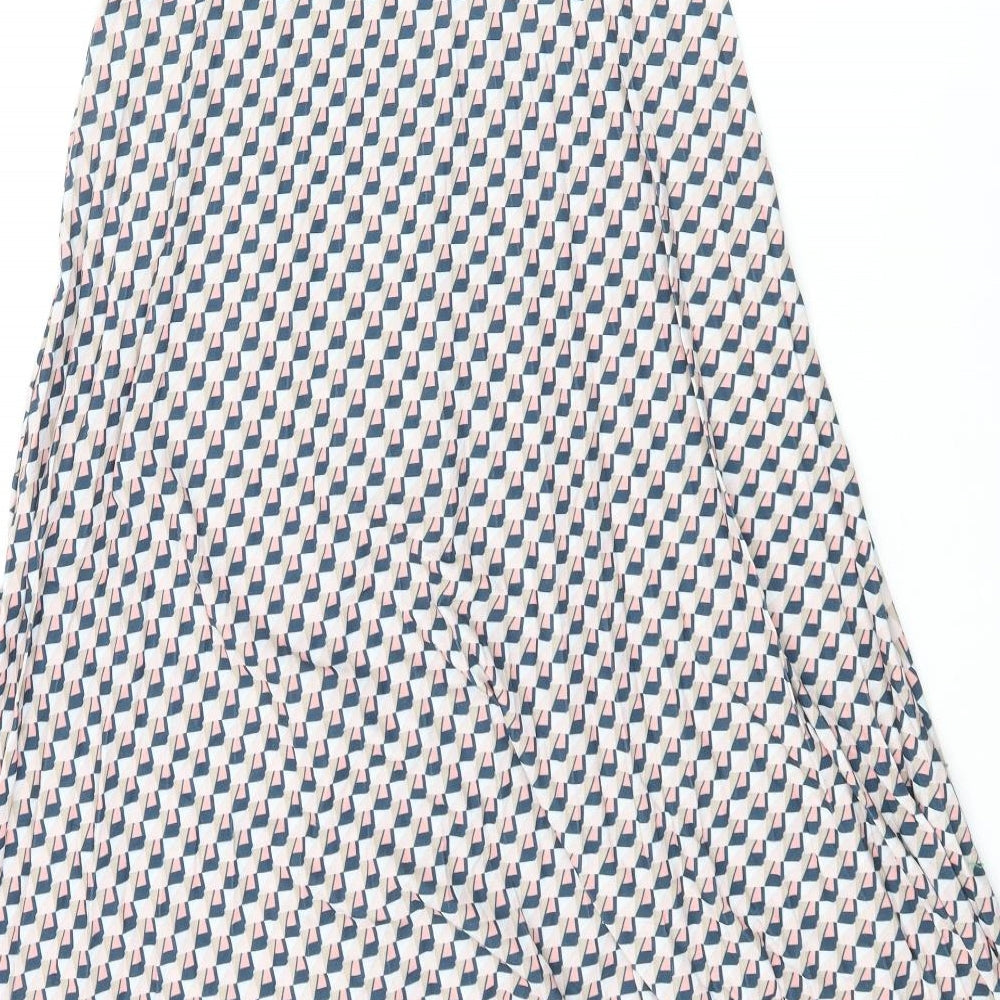 Marks and Spencer Womens Multicoloured Geometric Polyester A-Line Skirt Size 6