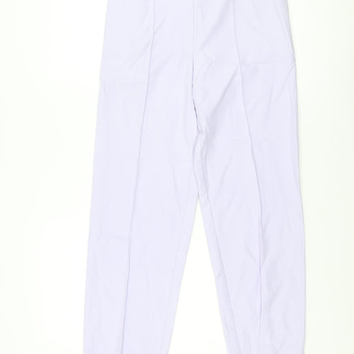 Marks and Spencer Womens Purple Polyester Trousers Size 10 L30 in Regular