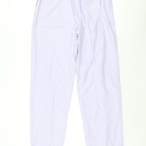 Marks and Spencer Womens Purple Polyester Trousers Size 10 L30 in Regular