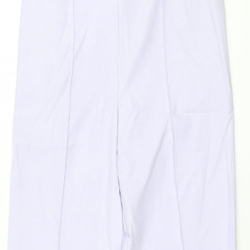 Marks and Spencer Womens Purple Polyester Trousers Size 10 L30 in Regular
