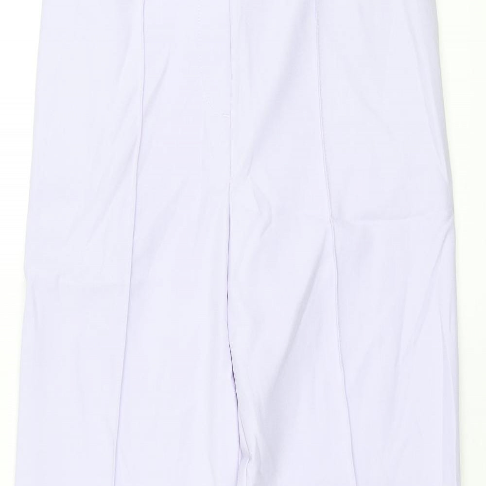 Marks and Spencer Womens Purple Polyester Trousers Size 10 L30 in Regular
