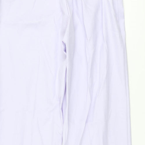 Marks and Spencer Womens Purple Polyester Trousers Size 10 L30 in Regular