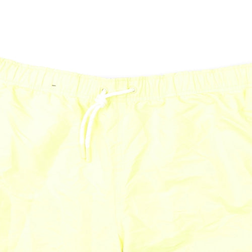 Marks and Spencer Mens Yellow Polyester Bermuda Shorts Size L L6 in Regular Drawstring - Swim Shorts