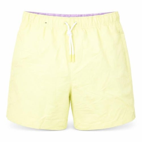 Marks and Spencer Mens Yellow Polyester Bermuda Shorts Size S L6 in Regular Drawstring - Swim Shorts