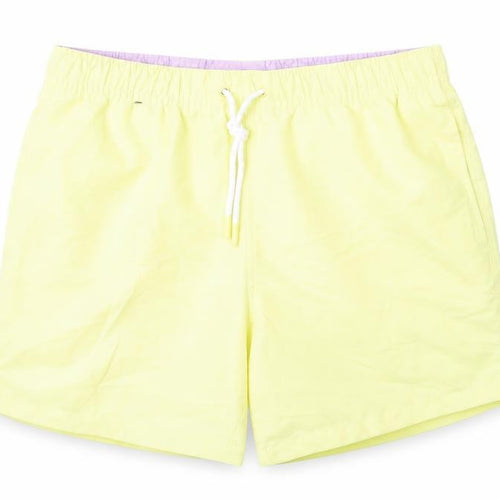 Marks and Spencer Mens Yellow Polyester Bermuda Shorts Size S L6 in Regular Drawstring - Swim Shorts