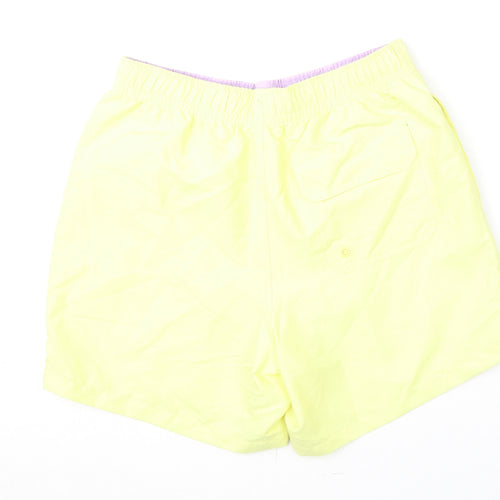 Marks and Spencer Mens Yellow Polyester Bermuda Shorts Size S L6 in Regular Drawstring - Swim Shorts