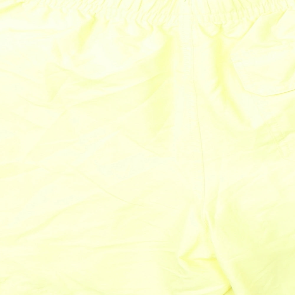 Marks and Spencer Mens Yellow Polyester Bermuda Shorts Size S L6 in Regular Drawstring - Swim Shorts