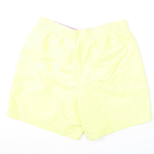Marks and Spencer Mens Yellow Polyester Bermuda Shorts Size S L6 in Regular Drawstring - Swim Shorts