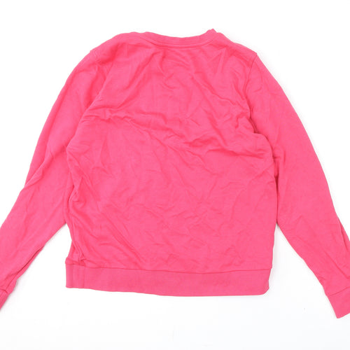 Marks and Spencer Womens Pink Cotton Pullover Sweatshirt Size 12 Pullover
